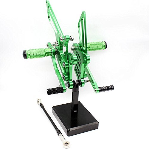 Krace Motorcycle Rearsets Foot Pegs Rear Set Footrests Brake Shift Pedals Fully Adjustable Foot Boards Fit For Kawasaki Ninja ZX6R ZX636 2009 2010 2011 2012 2013 2014 2015 2016 2017 2018 2019 - Image 1