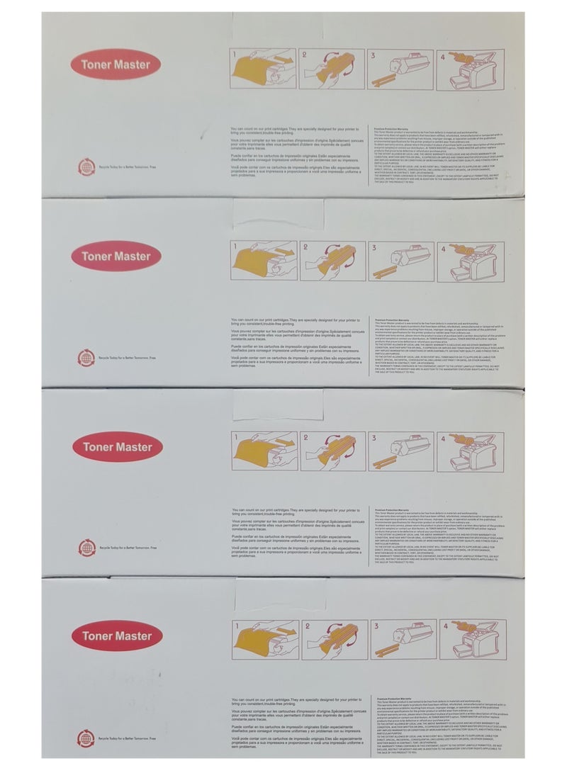 TONER MASTER Compatible Toner Cartridge 410A Full Set for HP 410A CF410A CF411A CF412A CF413A for Laserjet Pro MFP M477FNW M477FDW M452NW M452DW M452DN M477FDN Black Cyan Yellow Magenta 4Pack - Image 2