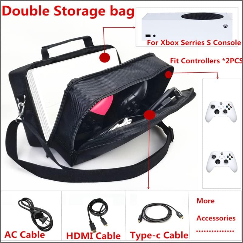 IFEEHE Storage Bag Portable Travel Carrying Case Handbag Shockproof Case Cover for XBox Series XS Game Console Accessories XBSeries S - Image 3