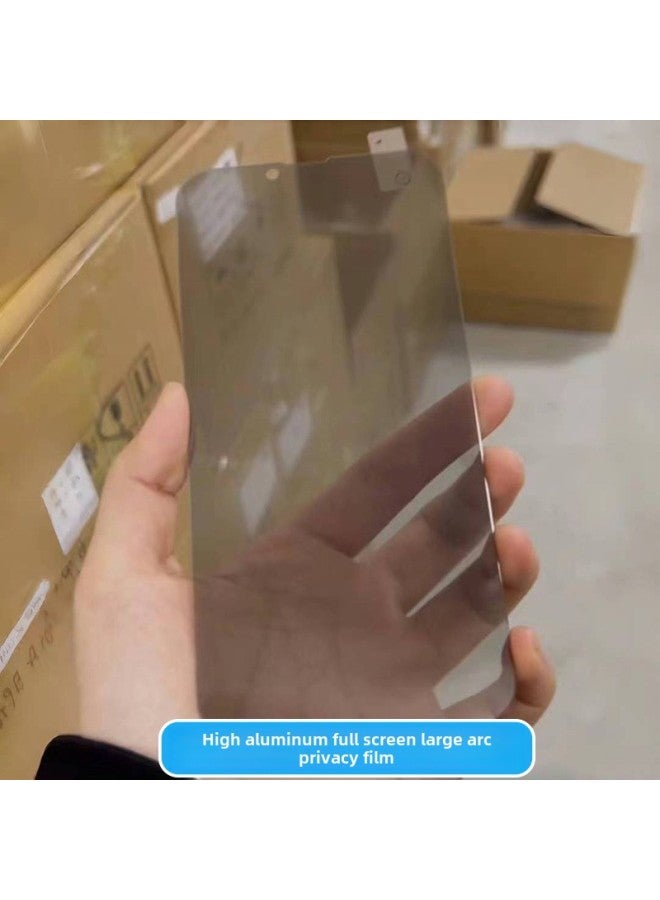 Applicable To Apple 16 Tempered Film Iphone15promax High Aluminum Anti-peep Film 14 Dust Mesh 13 Full Screen 12 Transparent-Color:High Aluminum Large Arc Full Screen Privacy Film-Size:iPhone16promax (special Version Thick Glue)  - Image 1