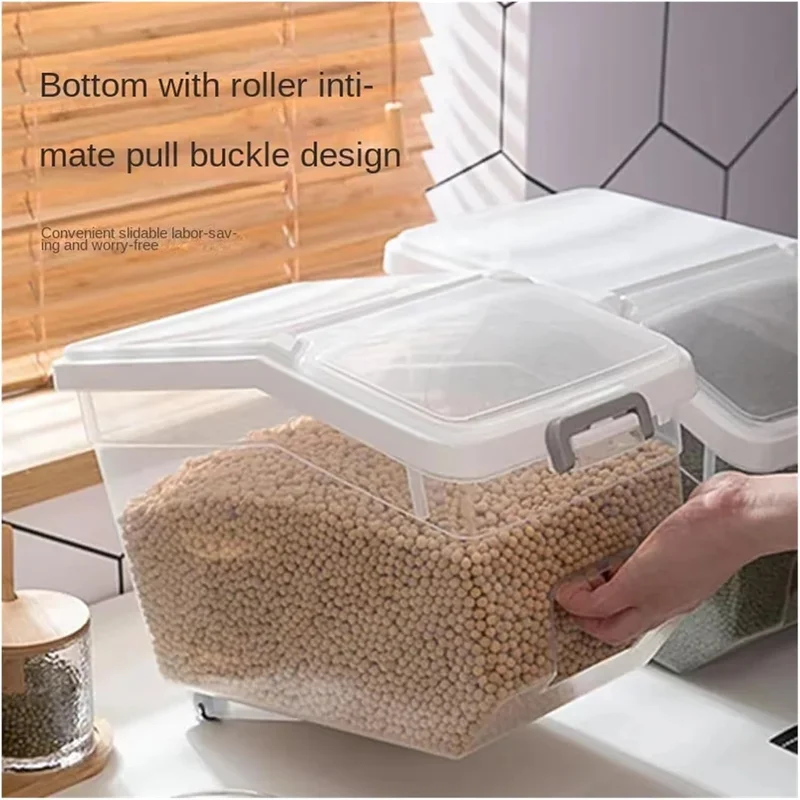 QUESERA 2 PCS Airtight Food Container with Lid & Measuring Cup for pantry