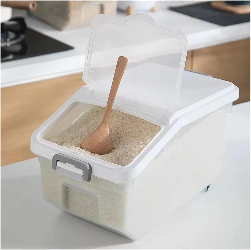 QUESERA 2 PCS Airtight Food Container with Lid & Measuring Cup for pantry