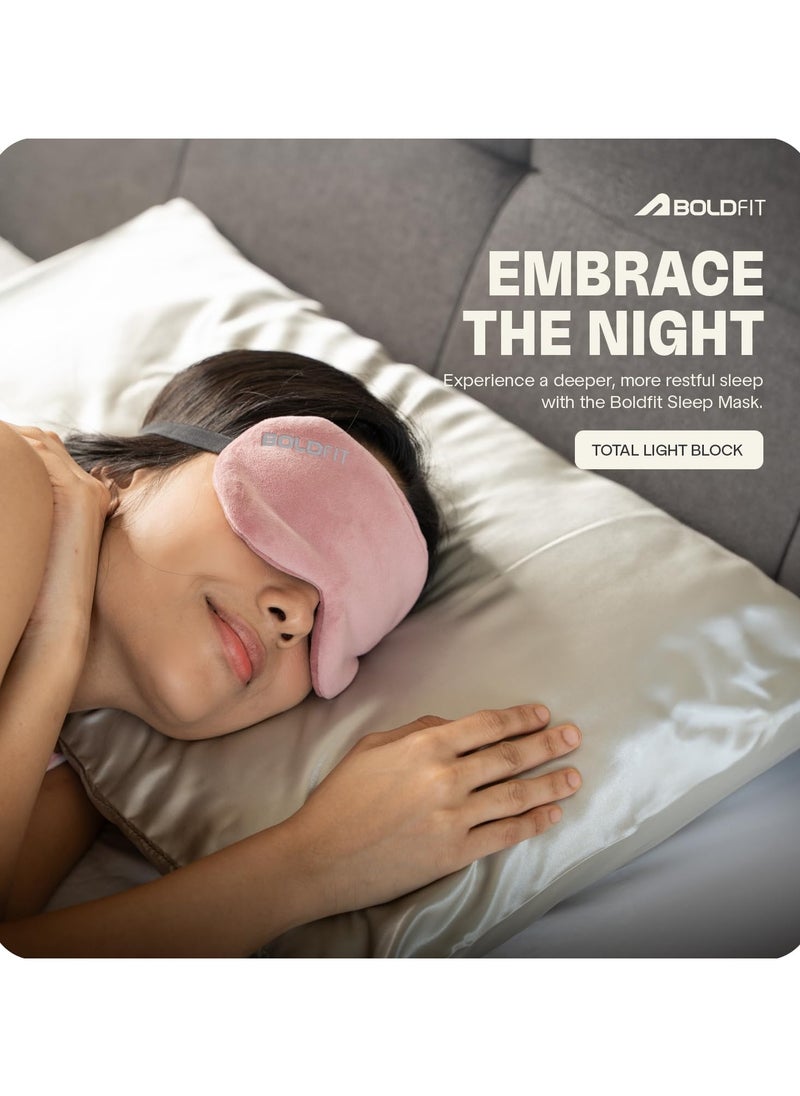 BOLDFIT Super Soft Silk Blind Fold Eye Mask For Smooth and Comfortable Sleep With Adjustable Strap  - Image 4