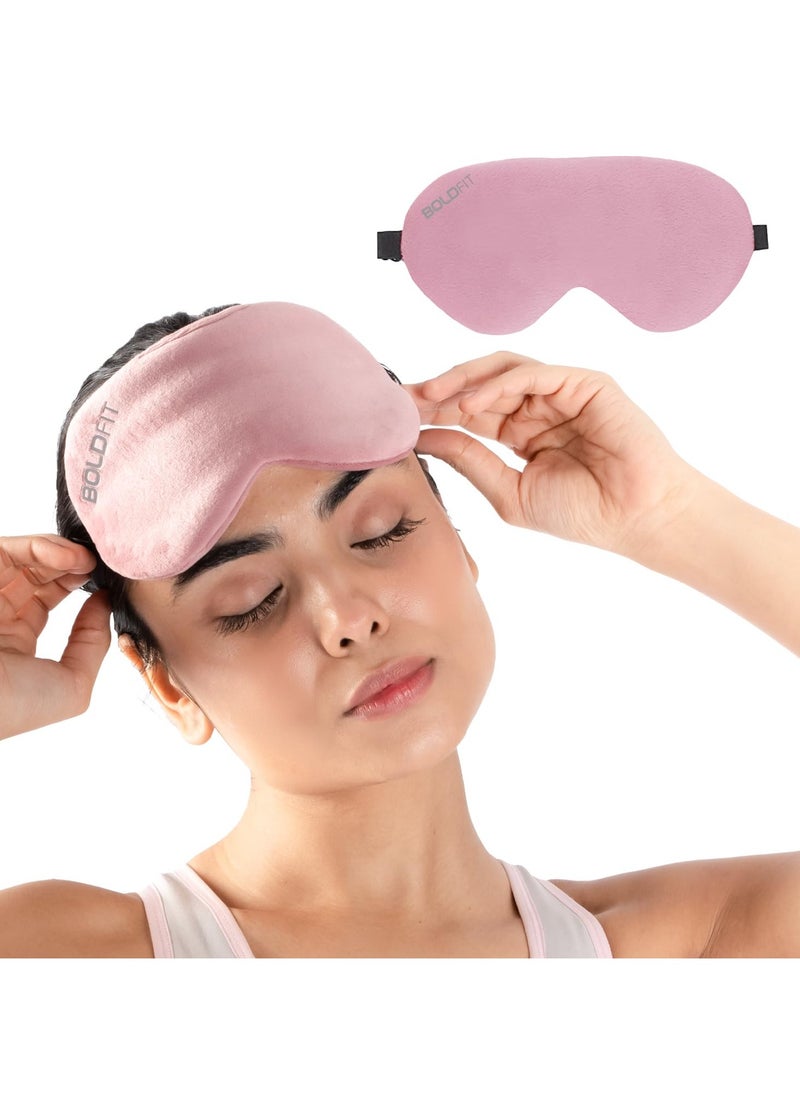 BOLDFIT Super Soft Silk Blind Fold Eye Mask For Smooth and Comfortable Sleep With Adjustable Strap  - Image 1