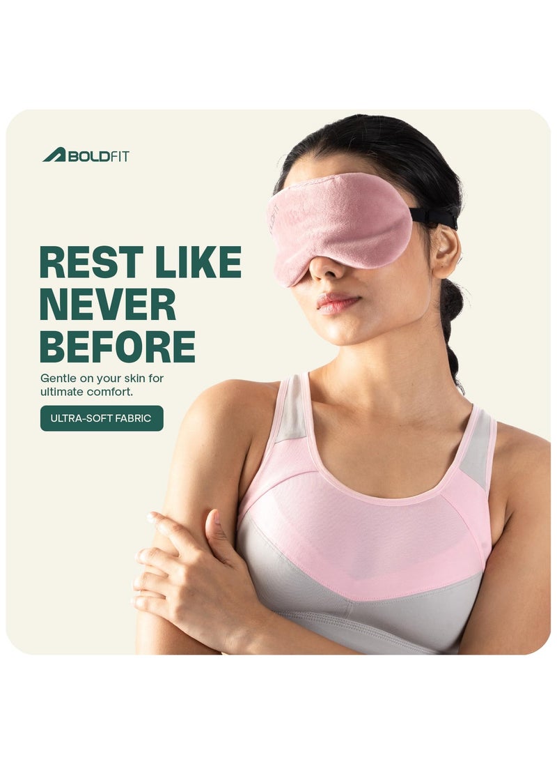 BOLDFIT Super Soft Silk Blind Fold Eye Mask For Smooth and Comfortable Sleep With Adjustable Strap  - Image 2