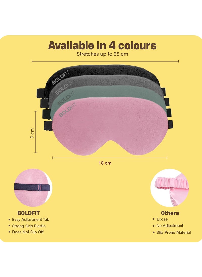 BOLDFIT Super Soft Silk Blind Fold Eye Mask For Smooth and Comfortable Sleep With Adjustable Strap  - Image 5