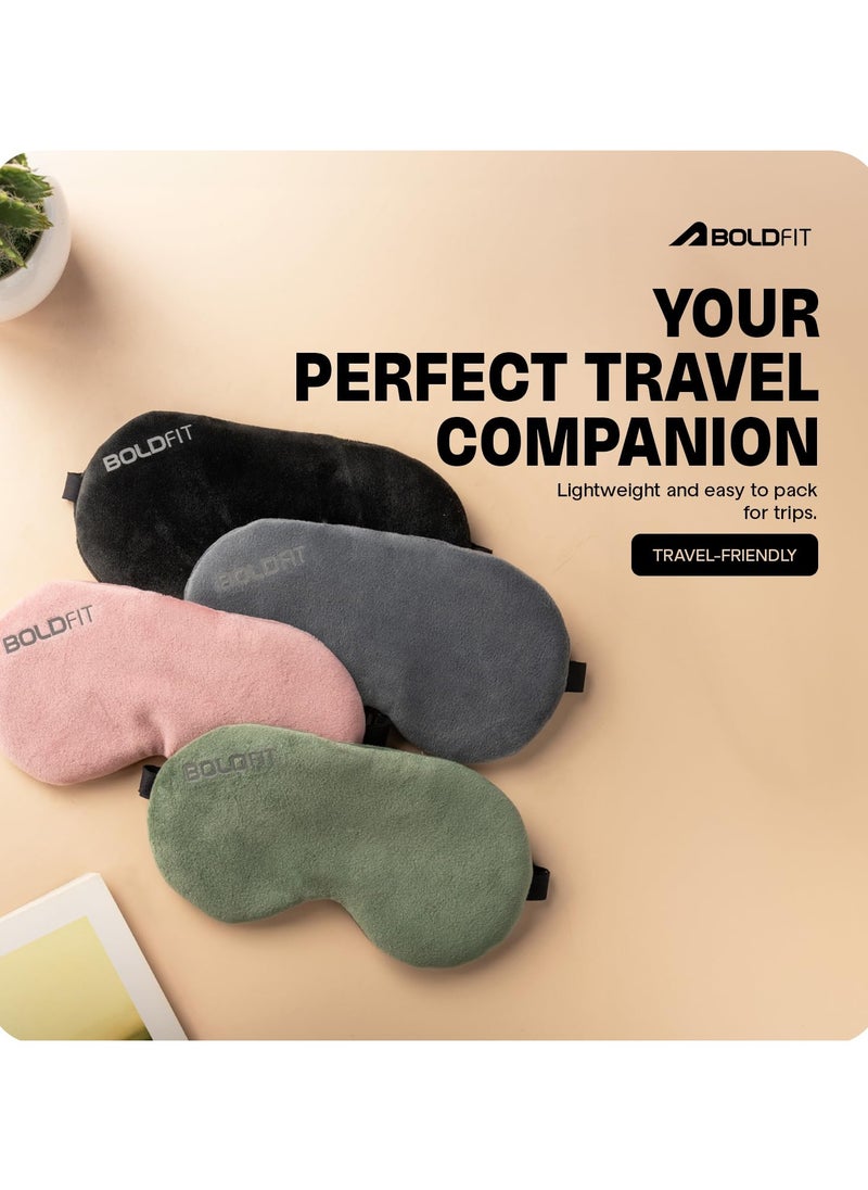 BOLDFIT - Super Soft Silk Blind Fold Eye Mask For Smooth and Comfortable Sleep With Adjustable Strap - Image 1