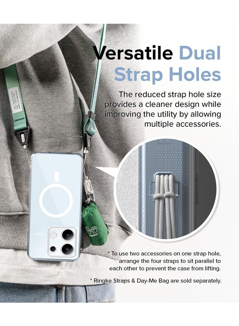 Techie حافظة شفافة Xiaomi Redmi Note 13 4G مع MagSafe - غلاف نحيف، مضاد للاصفرار مع حماية عدسة الكاميرا، حامل مغناطيسي متوافق - Image 2