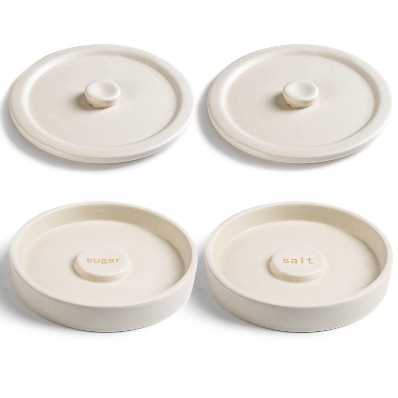 Cosnou Ceramic Margarita Salt Rimmer مع غطاء مجموعة مكونة من 2 ملحقات بار منزلية للتوابل - حواف للمشروبات - أدوات مجموعة النادل - ديكور البار - Image 1