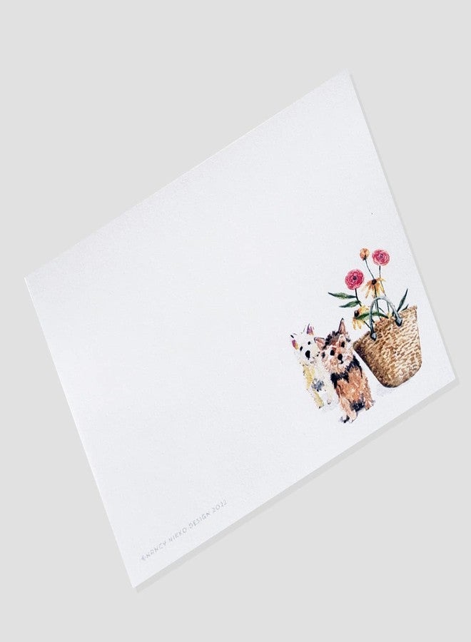 Nancy Nikko Dog Breeds Sticky Notes - 4" x 3" 50 Sheets. Notepad, to Do List, Reminder Note. Gift for Dog Lovers. (1, Westies) - Image 1