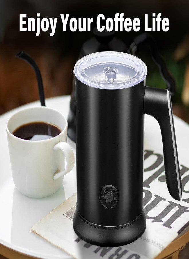 YSSOA Electric Milk Frother Handheld with Stainless Steel Stand Battery Operated Whisk Drink Mixer for Coffee, Frappe, Latte, Matcha, Hot Chocolate, Black (240ml/8.12oz, Classic Black) - Image 2