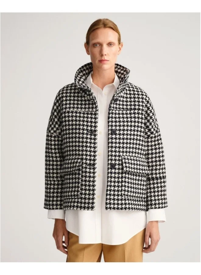 غانت Gant Houndstooth Cropped Jacket