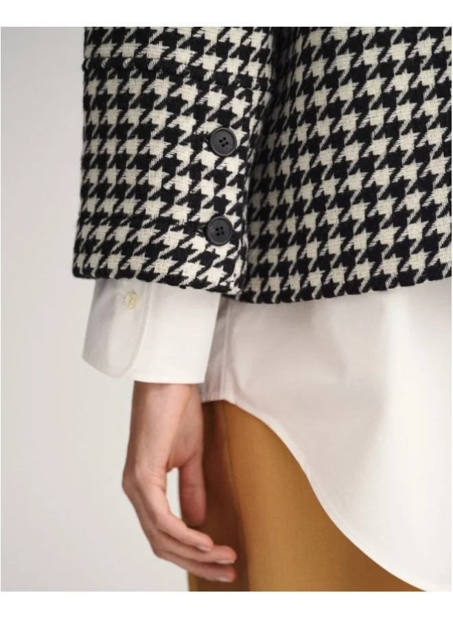 غانت Gant Houndstooth Cropped Jacket