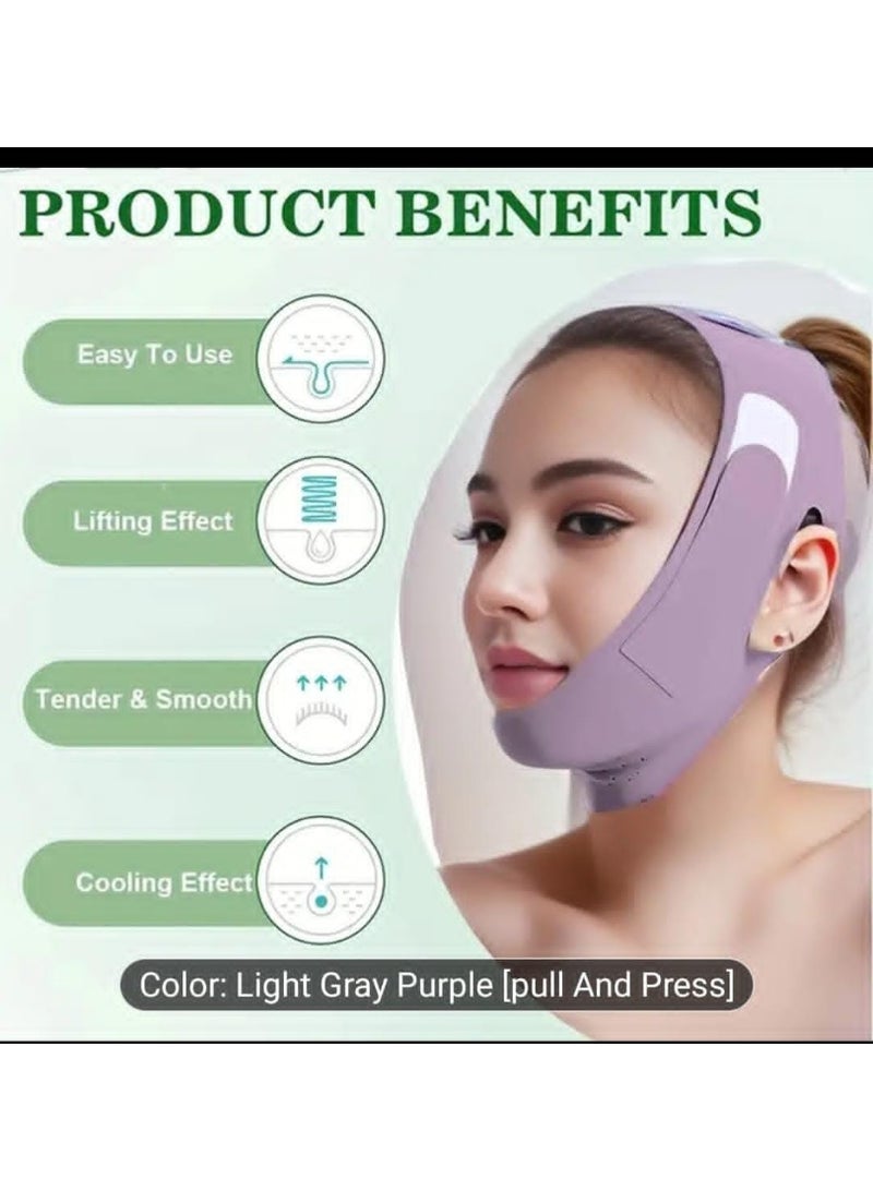 BOLREUS 1 Pcs Adjustable V-Line Lifting Face Mask-Reusable, Breathable Facial Shaping Bandage With Ear Holes For Double Chin Reduction & Contour Tightening, Comfortable Fit For All-Day Wear, Face Care Accessories, Double Chin Solution, Fabric Construction - Image 5