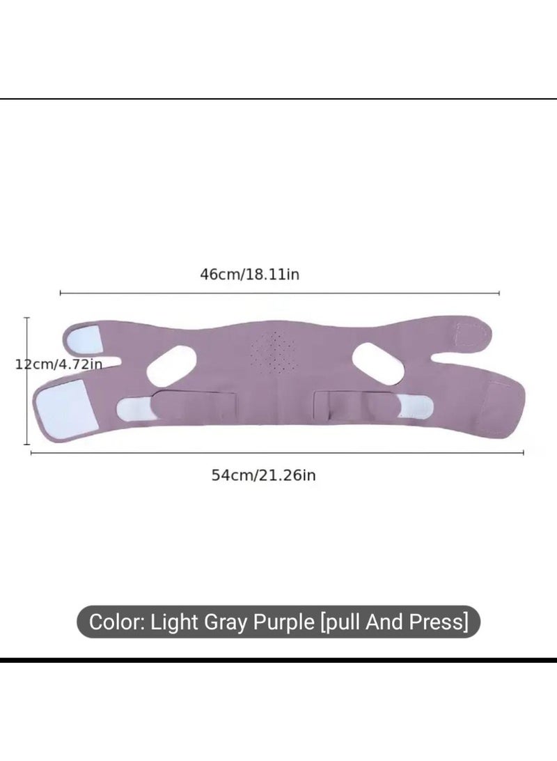 BOLREUS 1 Pcs Adjustable V-Line Lifting Face Mask-Reusable, Breathable Facial Shaping Bandage With Ear Holes For Double Chin Reduction & Contour Tightening, Comfortable Fit For All-Day Wear, Face Care Accessories, Double Chin Solution, Fabric Construction - Image 4