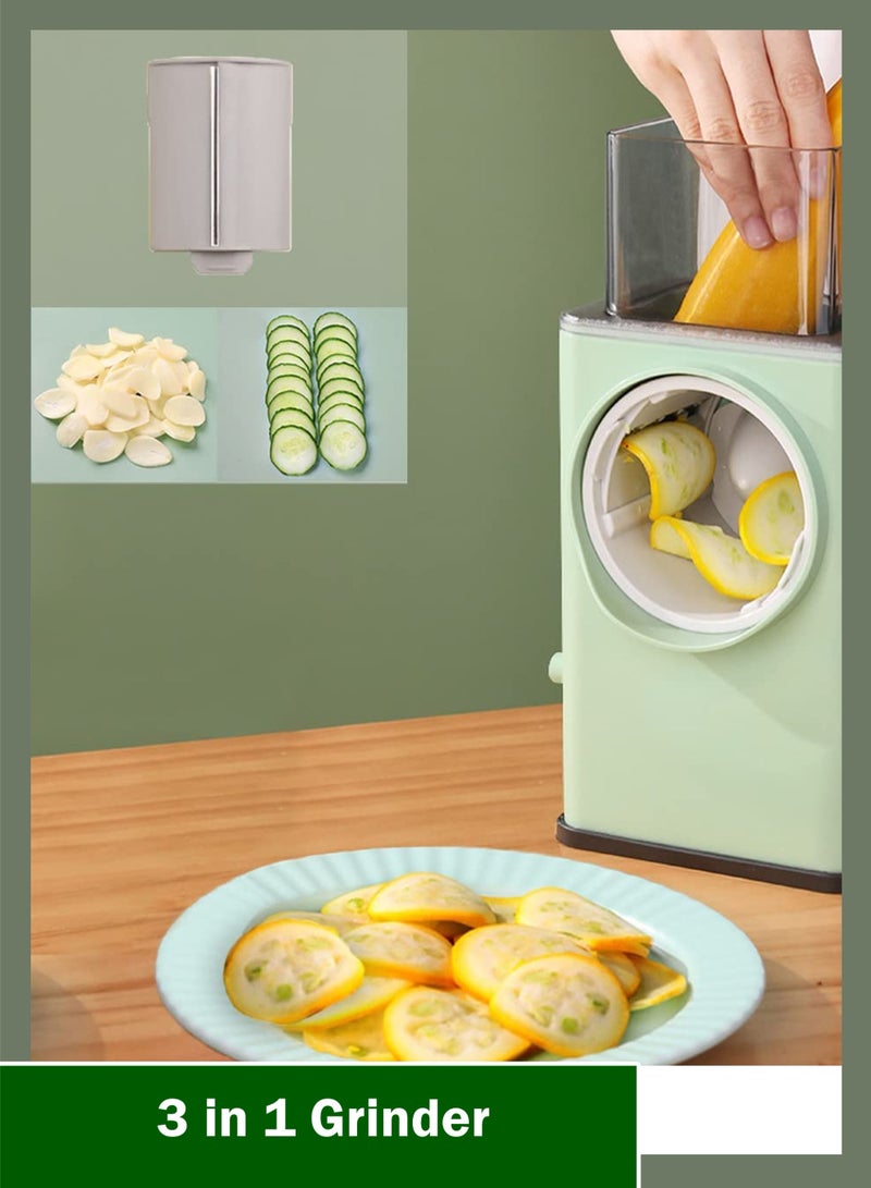 Toshionics 3-in-1 Multifunctional Vegetable Cutter, Slicer, Shredder and Grinder with 40% Larger Feeder Chute, Stainless Steel Blades and Strong Suction Base - Image 2