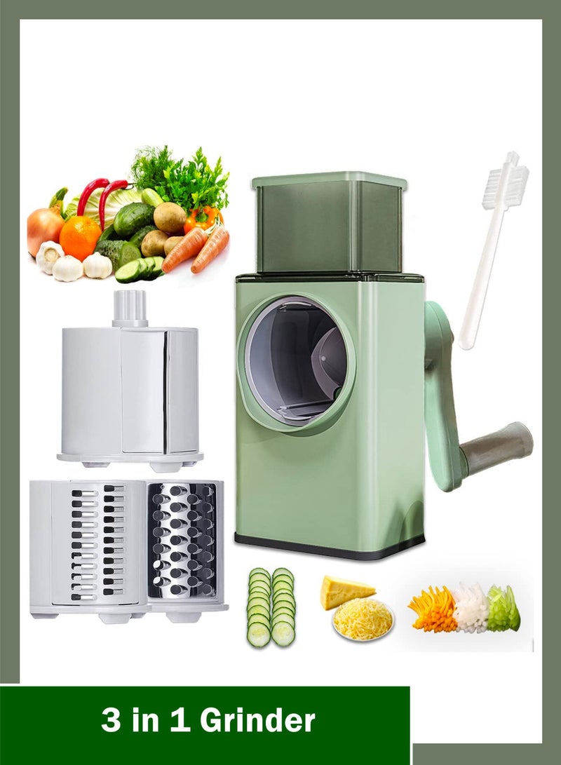 Toshionics 3-in-1 Multifunctional Vegetable Cutter, Slicer, Shredder and Grinder with 40% Larger Feeder Chute, Stainless Steel Blades and Strong Suction Base - Image 1