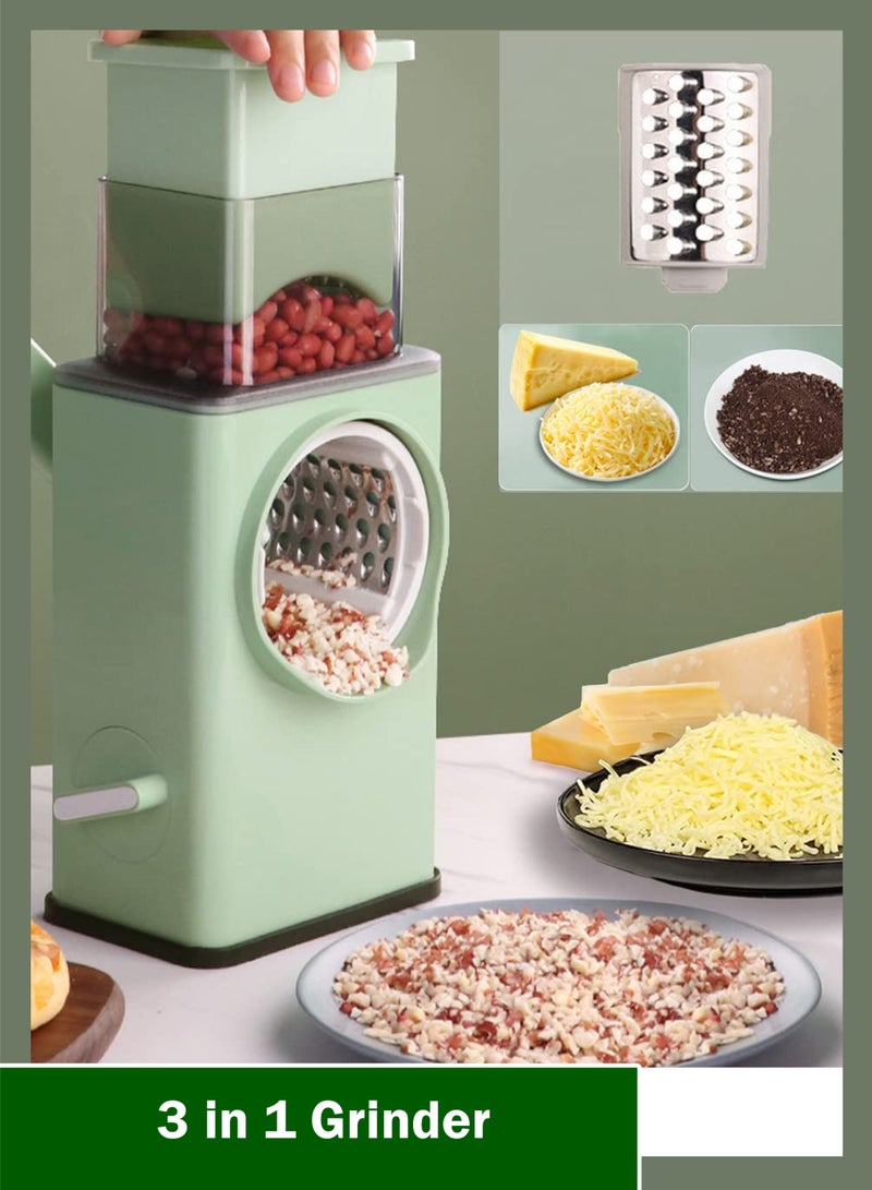 Toshionics 3-in-1 Multifunctional Vegetable Cutter, Slicer, Shredder and Grinder with 40% Larger Feeder Chute, Stainless Steel Blades and Strong Suction Base - Image 4