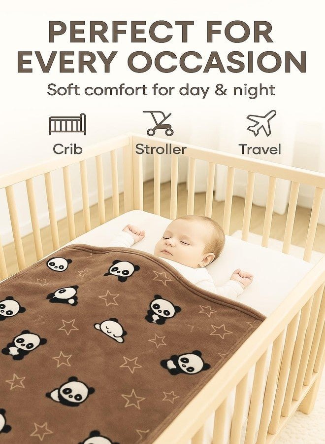 PWI Supersoft Baby Blanket Wrapper for Newborn | 30x40 inches | Lightweight AC Blanket for 0-2 Years | Ultra Soft & Skin-Friendly | Pack of 1-L Brown - Image 3