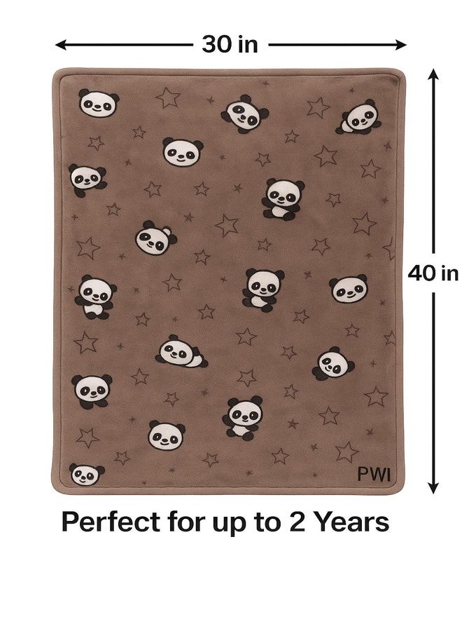 PWI Supersoft Baby Blanket Wrapper for Newborn | 30x40 inches | Lightweight AC Blanket for 0-2 Years | Ultra Soft & Skin-Friendly | Pack of 1-L Brown - Image 4