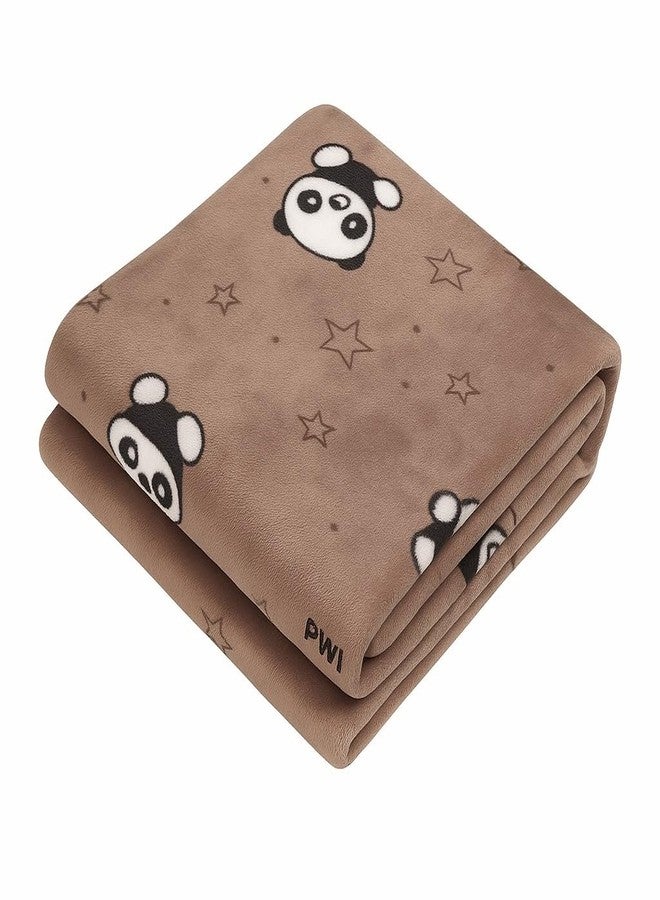 PWI Supersoft Baby Blanket Wrapper for Newborn | 30x40 inches | Lightweight AC Blanket for 0-2 Years | Ultra Soft & Skin-Friendly | Pack of 1-L Brown - Image 1