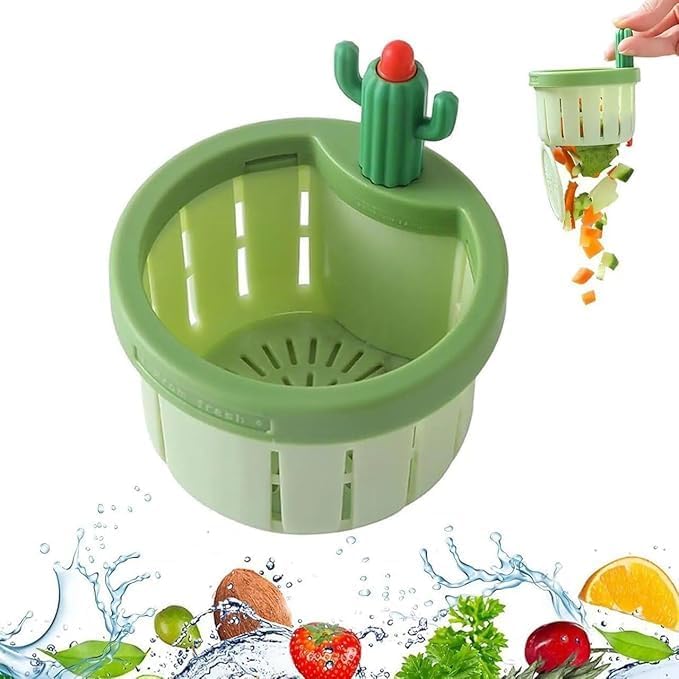 Bindex Kitchen Sink Drain Strainer Creative Cactus Sink Drain Strainer Removable Sink Drain Strainer with Openable Bottom One Button to Release Universal Sink Drain Strainer - Image 4