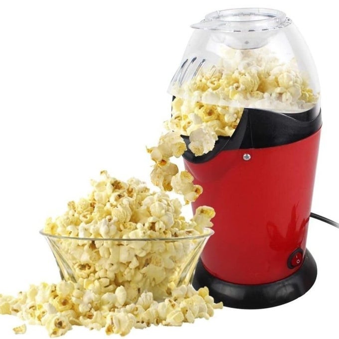 ALUMINUM ELECTRIC POPCORN MACHINE LARGE HOME USE POPCORN MAKER WITH AUTOMATIC FUNCTIONALITY STYLISH DESIGN AND INSTANT POPCORN CREATION