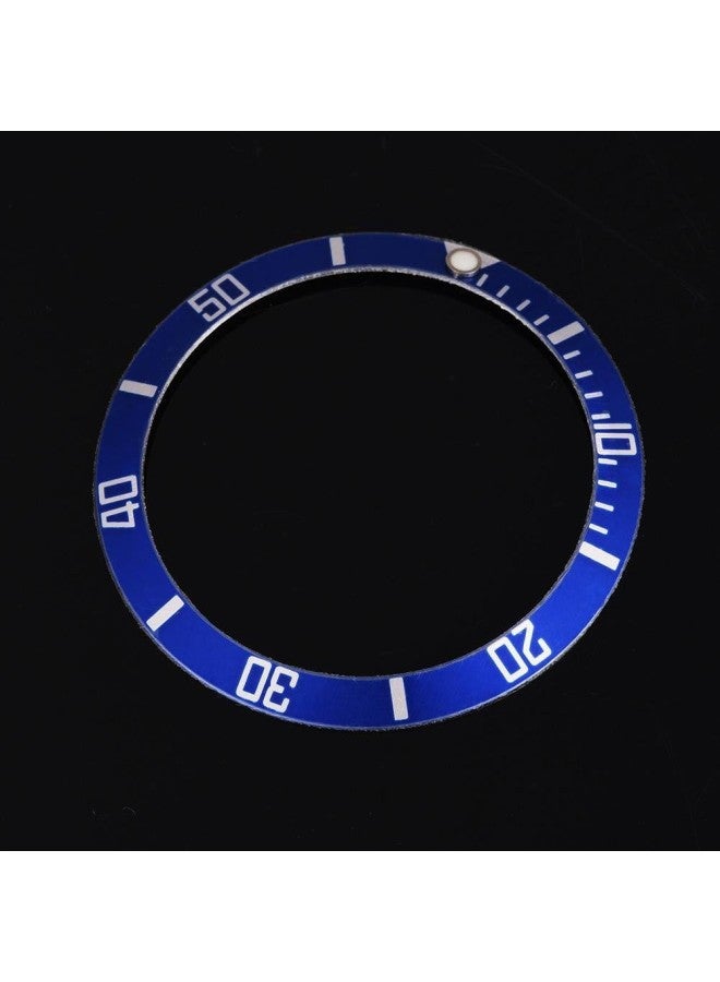 klarako Aluminum Watch Bezel Insert Numbers Markers Wristwatch Loop Replacement Classic Ring Wristband(Blue) - Image 2