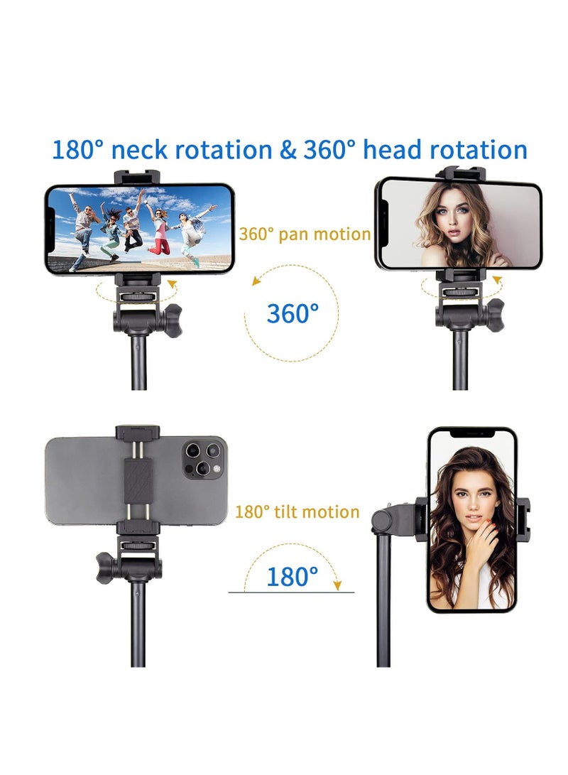 ProOne ProOne PHL1065 51 Inch Extendable Phone Tripod and Camera Stand with Bluetooth Remote and Clip,  Lightweight, Fireproof ABS + Aluminum Alloy, Adjustable Height  - Image 2