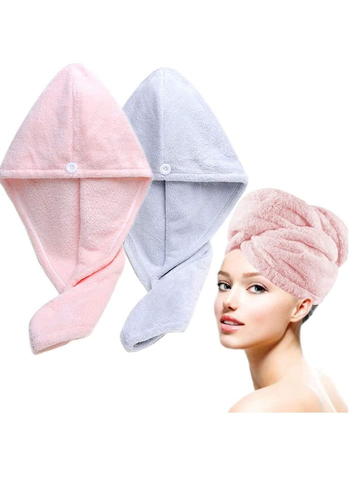 Generic HairDrying Bathrobe Magic Hair Wrap Towel Super QuickDrying Cotton 500 GSM Bath Towel Hair Dry Cap Salon Multicolor  - Image 1