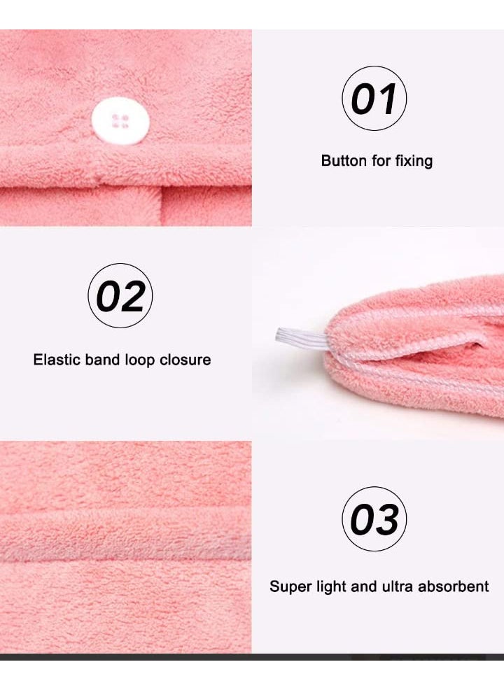 Generic HairDrying Bathrobe Magic Hair Wrap Towel Super QuickDrying Cotton 500 GSM Bath Towel Hair Dry Cap Salon Multicolor  - Image 3