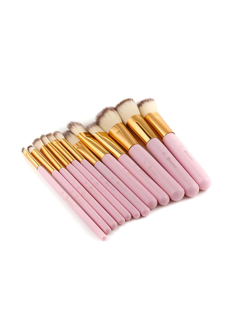 BH Cosmetics Set Makeup Brushes From Bh Cosmatics 12 Brushes-Pink - Image 2