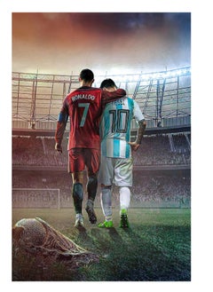 Cristiano Ronaldo and Lionel Messi  Poster  without frame
