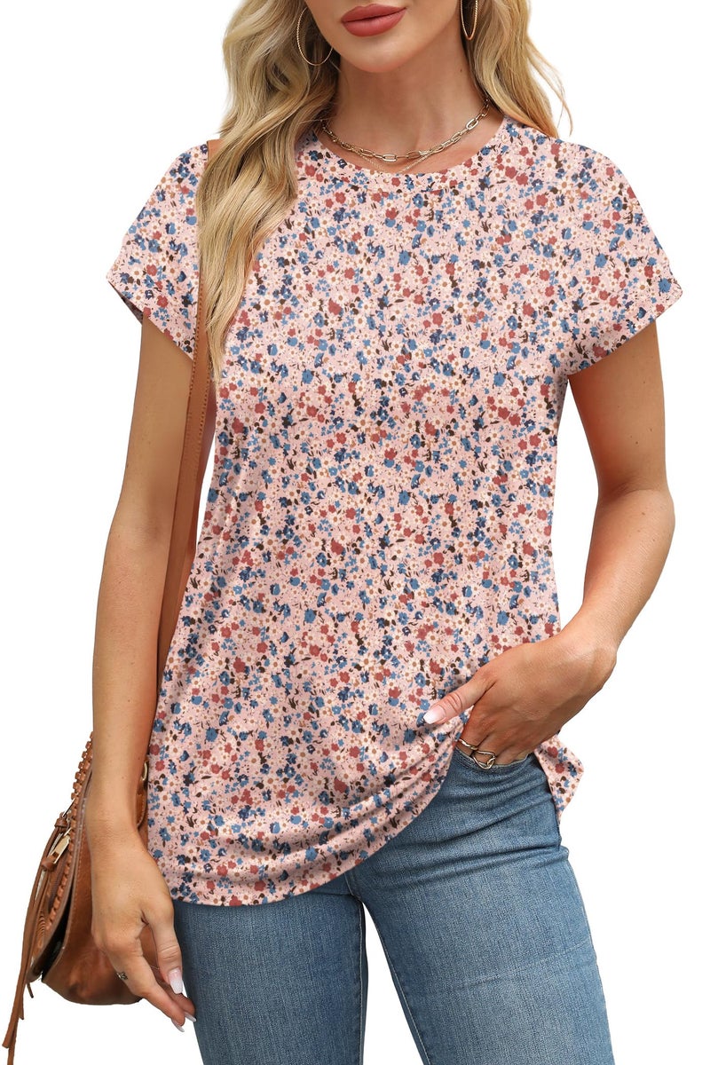 Alaroo Womens Summer Tops 2026 Trendy Tshirts Shirts Cap Sleeve Beach Vacation Clothes Fashion Floral Boho Hawaiian Print 30 XL - Image 2