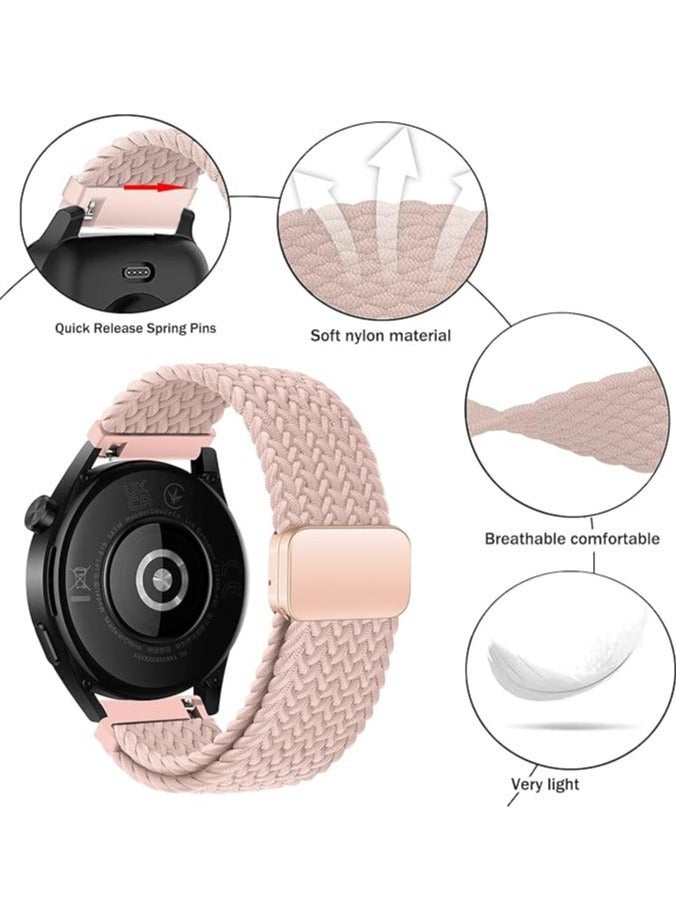 HablTech Nylon Elastic Braided Bands Compatible with Huawei Watch GT6/GT5/UItimate2/UItimate 46MM,Soft Sport Strap Applicable to GT4/GT4Pro/GT3/GT3Pro/GT2Pro/GT2 46mm Watch Band 22MM - Image 2