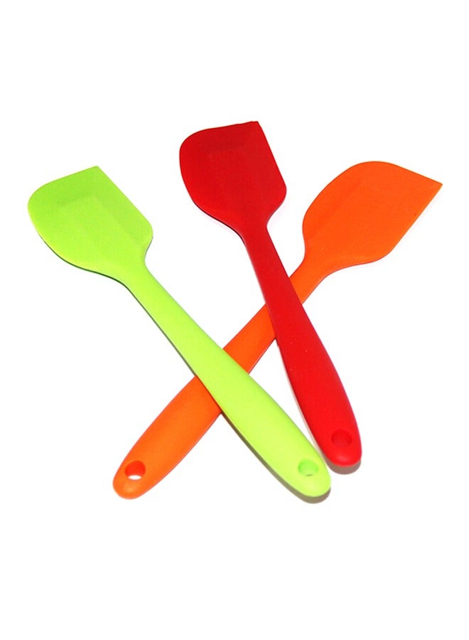 3-Piece Silicone Baking Spatula Set Multicolour 27cm