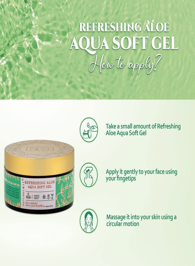 Nature Code NATURECODE Organic Aloe Aqua Soft Gel, AYUSH Approved, With Pure Aloe Vera, Lavender & Rose Oil, Hydrates, Refreshes & Brightens Skin, Paraben-Free, For All Skin Types, 100g - Image 5