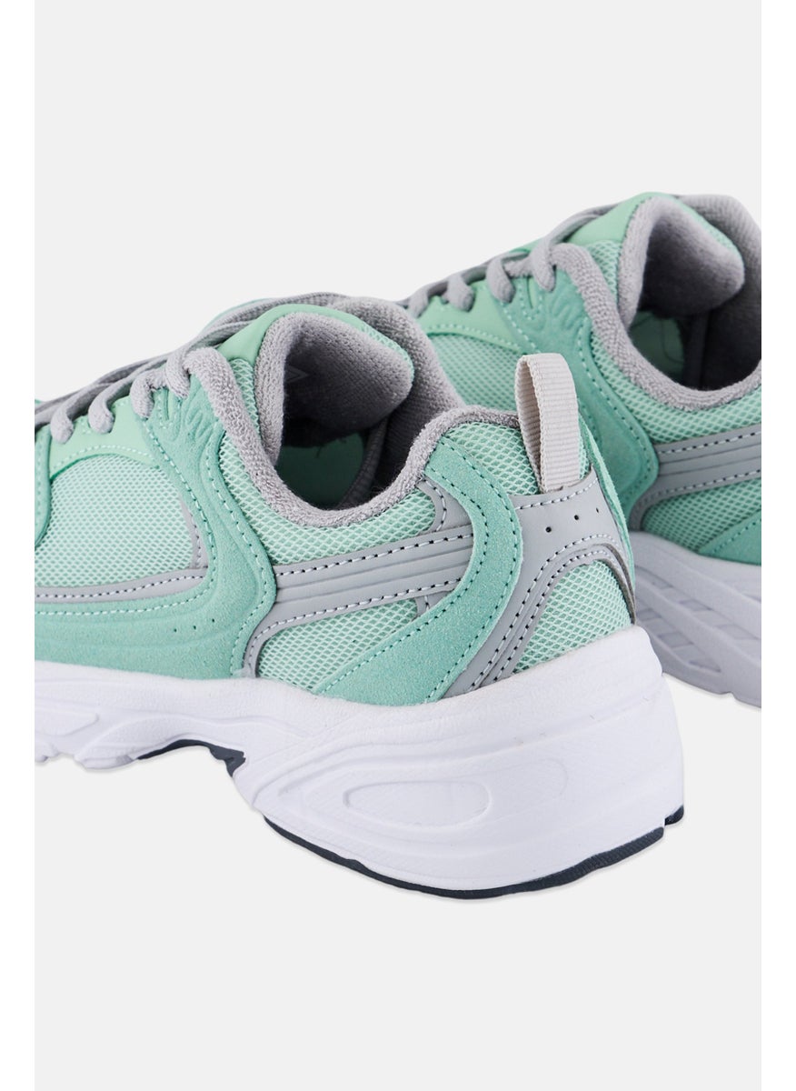 RBX Women Brand Logo Lace Up Outdoor Shoes, Mint Green  - Image 2
