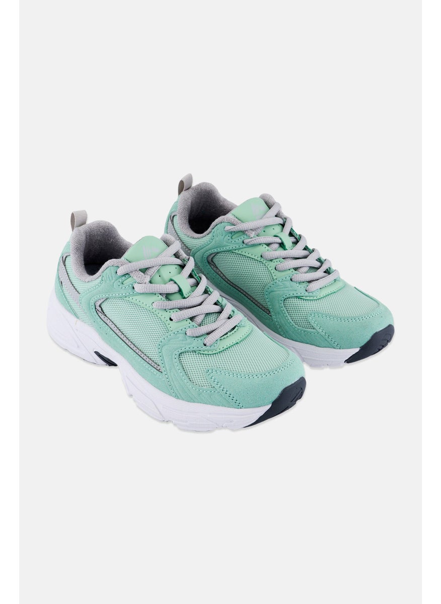 RBX Women Brand Logo Lace Up Outdoor Shoes, Mint Green  - Image 1