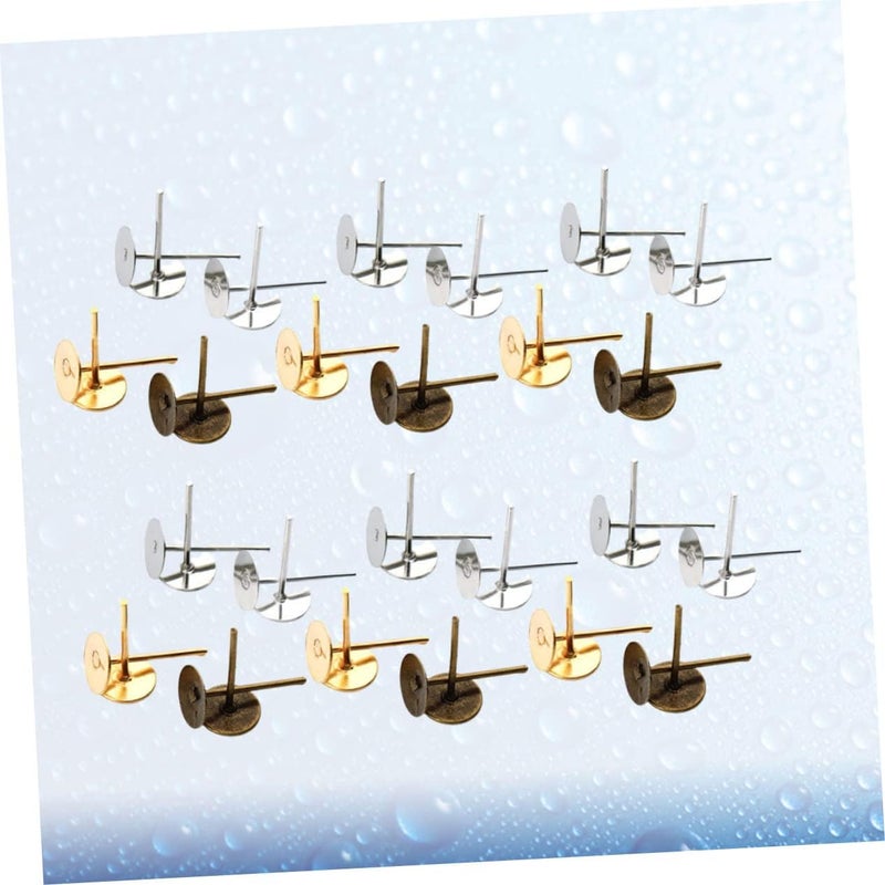 Healeved 800pcs Iron Plating Ear Needle Base Holder Earring for Women Stud Earrings Ear Decor Women - Image 5