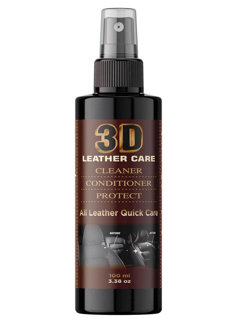 SHOPYSTAR Leather Polish, Cleaner and Conditioner Cleanser Leather Conditioner Leather Furniture Sofa Car Seats Jacket Bags Belt for All Leather Polish Restorer Protectant Long Lasting Shine 100ML (2) - Image 1