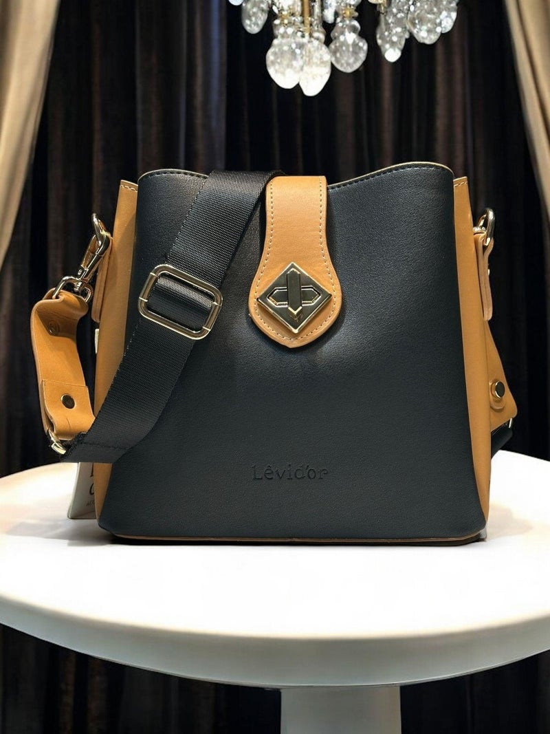 Levidor Special Color Handbag and Shoulder Bag Designed Faux Leather Women's Shoulder Bag 930167.SYHCML  - Image 2