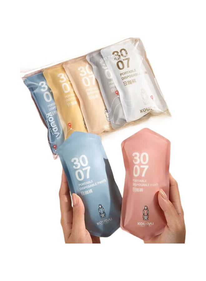 HINCLOUD 7-Day Disposable Underwear For Women, Maternity Shorts, No-Wash Portable, For Business Trips And Travel, Pure Cotton, 7-Pack, Morandi Mixed Colors, Size M - Image 3