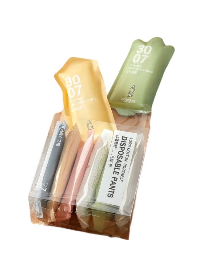 HINCLOUD 7-Day Disposable Underwear For Women, Maternity Shorts, No-Wash Portable, For Business Trips And Travel, Pure Cotton, 7-Pack, Morandi Mixed Colors, Size M - Image 2