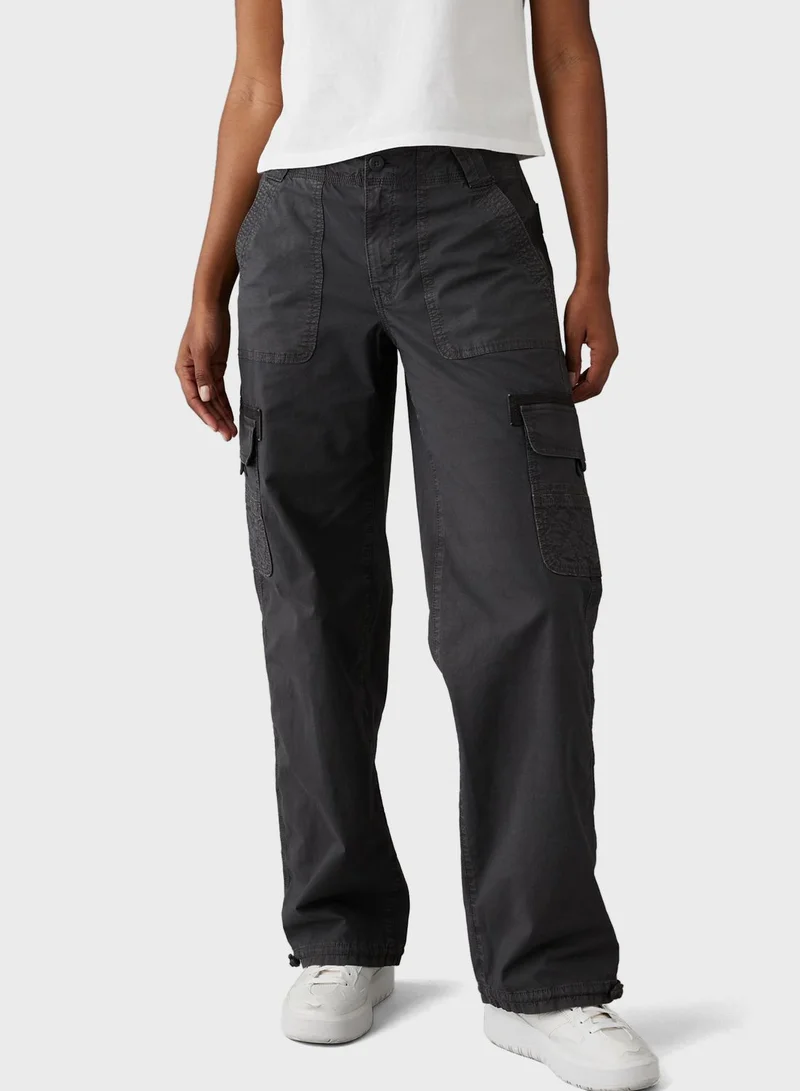 American Eagle High Waist Baggy Cargo Joggers