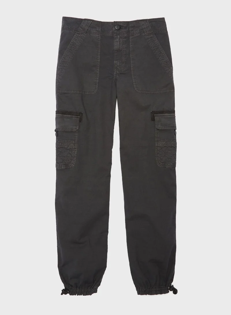 American Eagle High Waist Baggy Cargo Joggers