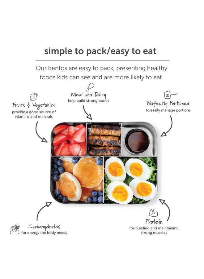 LunchBots Extra Small Protein Snack Box - Extra Small Stainless Steel Food Box with Single Portion Sections - Great for 1-2oz of Nuts, Meat, Cheese and Finger Food - Eco-Friendly, Dishwasher Safe - Image 4