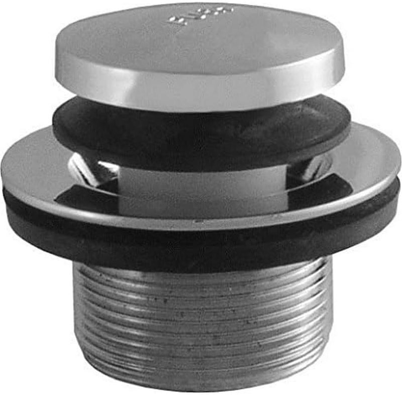 LDR Industries Toe Style Touch Bathtub Drain Stopper - Chrome Finish - Image 1