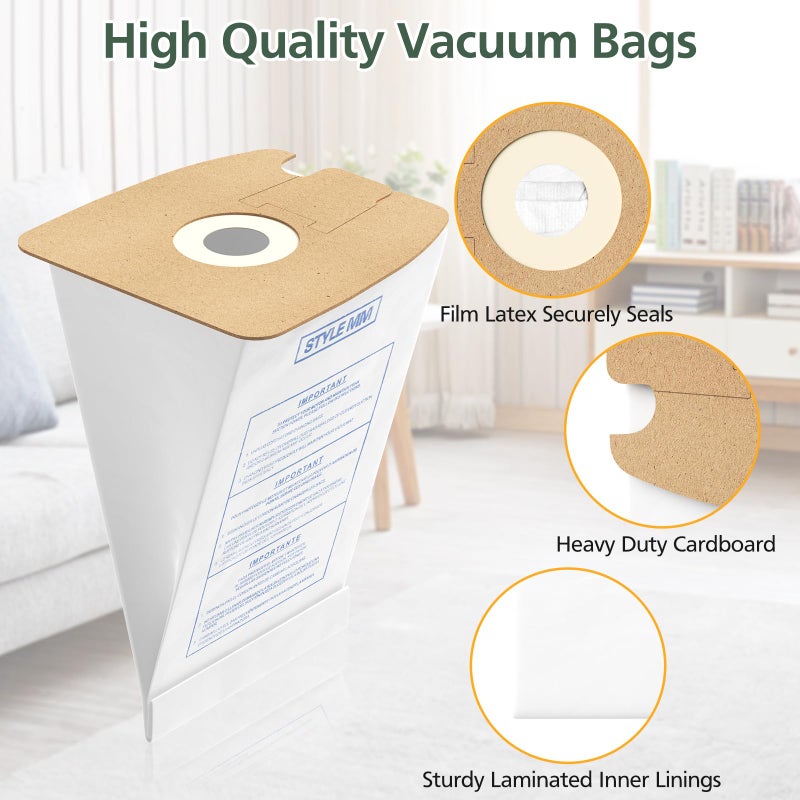 isinlive 20 Pack Style MM Vacuum Bags Compatible with Eureka Style MM Eureka Mighty Mite 3670 and 3680 Series Canister Vacuums, Replaces Part # 60295, 60295A, 60295B 60295C, 60296 & 60297A - Image 5