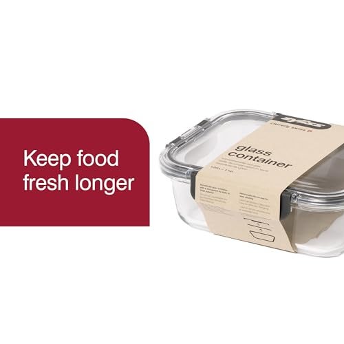 Zyliss E981065 1L Glass Container Shatterproof Glass Airtight Food Storage Box with Sealable Lid Microwave Safe BPA Free Freezer Safe Fridge Storage Food Container 21cm x 16cm x 7cm - Image 3